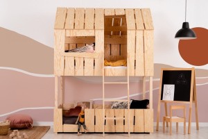 Łóżko  piętrowe domek PAT