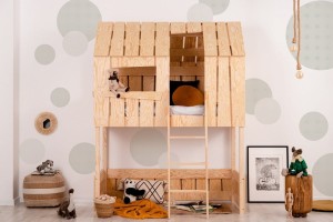 Łóżko  piętrowe domek PAT A