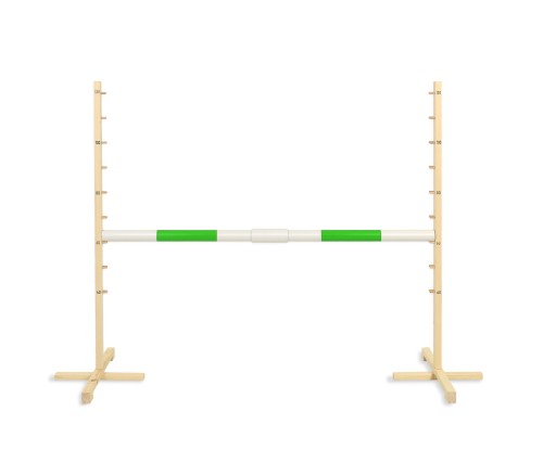 Przeszkoda skokowa do Hobby Horse 160cm, h-120 cm, belka zielona