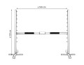 Przeszkoda skokowa do Hobby Horse 160cm, h-120 cm, belka zielona