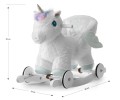Mięciutki konik na biegunach Jednorożec | white