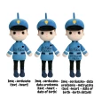 Warianty personalizacji pluszowego Policjanta z imieniem datą urodzenia i metryczką
