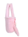 Puchata torebka tote bag dla dziewczynki w pudrowym różu