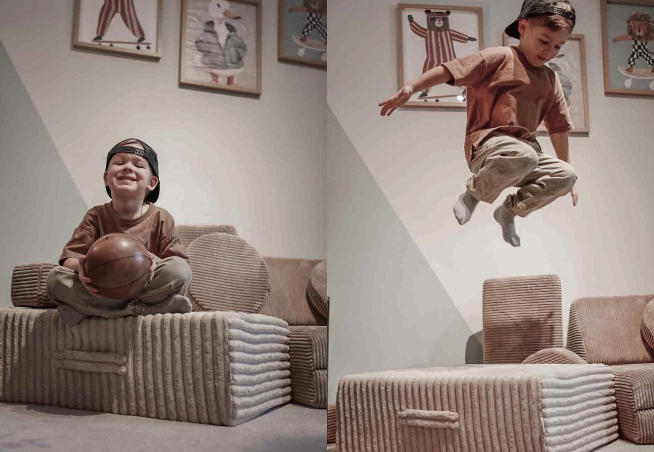 Miękka trampolina do pokoju dziecka w małej przestrzeni